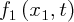 \large$f_{1}\left(x_{1}, t \right)$