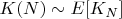 $K(N) \sim E[K_N]$