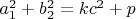 $a_1^2+b_2^2=kc^2+p$