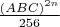 $\frac{(ABC)^{2n}}{256}$