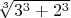 $\sqrt[3]{3^3+2^3}$