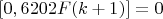 $[0,6202F(k+1)]=0$