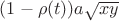 $ (1-\rho(t))a\sqrt{xy} $