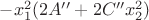 $-x_1^2(2A''+2C''x_2^2)$