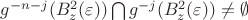 $ g^{-n-j}(B^2_z(\varepsilon))\bigcap g^{-j}(B^2_z(\varepsilon))\ne\emptyset$