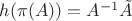 $h(\pi(A)) = A^{-1}\tilde{A}$