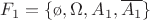 $F_1=\{\o, \Omega, A_1, \overline{A_1}\}$