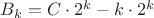 ${B_k=C\cdot2^k-k\cdot2^k}$