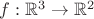 $f:\mathbb{R}^3\to \mathbb{R}^2$
