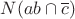 $N(ab \cap \overline{c})$