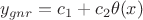 $$y_{gnr} = c_1 + c_2 \theta(x)$$ $$y_{gnr} = c_1 + c_2 \theta(x)$$