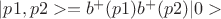 $|p1,p2>=b^+(p1)b^+(p2)|0>$
