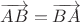 $\overrightarrow{AB}=\overrightarrow{BA}$