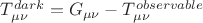 $T_{\mu\nu}^{dark} = G_{\mu\nu} - T_{\mu\nu}^{observable} $