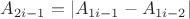 $A_{2 i-1}=|A_{1 i-1}- A_{1 i-2}|$