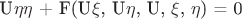U_{$\eta$$\eta$} + F(U_{$\xi$}, U_{$\eta$}, U, $\xi$, $\eta$) = 0