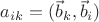 $a_{ik}=(\vec b_k,\vec b_i)$