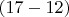 $(17-12)$