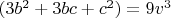 $(3b^2+3bc+c^2)=9 v^3$