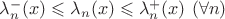 $\lambda_n^-(x)\leqslant \lambda_n(x)\leqslant \lambda_n^+(x)\ (\forall n)$