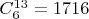 $C^{13}_6=1716$