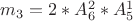 $m_3=2*A_6^2*A_5^1$