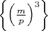 $\left\{\left(\frac{m}{p}\right)^3\right\}$