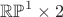 $\mathbb{RP}^1\times 2$