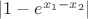 $|1-e^{x_1-x_2}|$ $|1-e^{x_1-x_2}|$