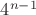$4^{n-1}$