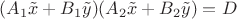 $(A_1\tilde x+B_1\tilde y)(A_2\tilde x+B_2\tilde y)=D$