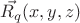 $\vec{R_q}(x,y,z)$