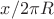 $x/2\pi R$