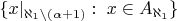 $\{x|_{\aleph_1\setminus(\alpha+1)}:\;x\in A_{\aleph_1}\}$