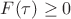 $F(\tau) \ge 0$