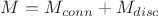 $M=M_{conn}+M_{disc}$