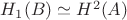 $H_1(B)\simeq H^2(A)$