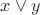 $x\vee y$