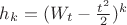 $h_k=(W_t-\frac{ t^2 }{ 2 })^k$