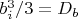 $b_i^3/3=D_b$