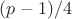 $(p-1)/4$
