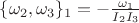 $\{\omega_2,\omega_3\}_1=-\frac{\omega_1}{I_2{I_3}}$