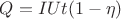 $Q=IUt(1-\eta)$