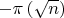 $ - \pi \left( {\sqrt n } \right)$