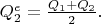 $Q_2^e=\frac{Q_1+Q_2}{2}.$
