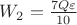 $W_{2}=\frac{7Q\varepsilon }{10}$