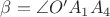 $\beta = \angle O'A_1A_4$