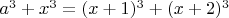 $a^3+x^3=(x+1)^3+(x+2)^3$