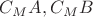 $C_{M}A, C_{M}B$
