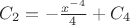 $C_2=-\frac{x^{-4}}{4}+C_4$